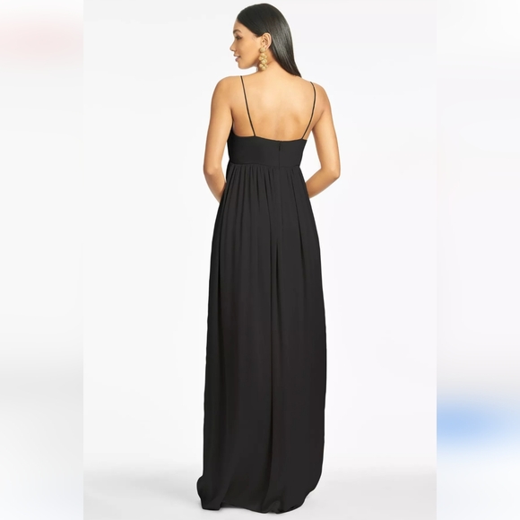 Sachin & Babi Jessica Black Maxi Slip Gown Size 6 - Picture 2 of 7